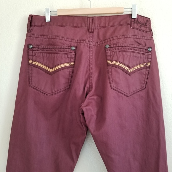 Royal Premium Burgundy Jeans 40x32 - Picture 4 of 5